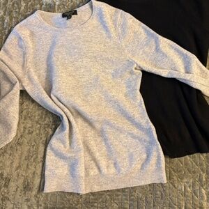 “Charter Club 100% Cashmere Sweater Bundle – Black & Light Gray – Size M”